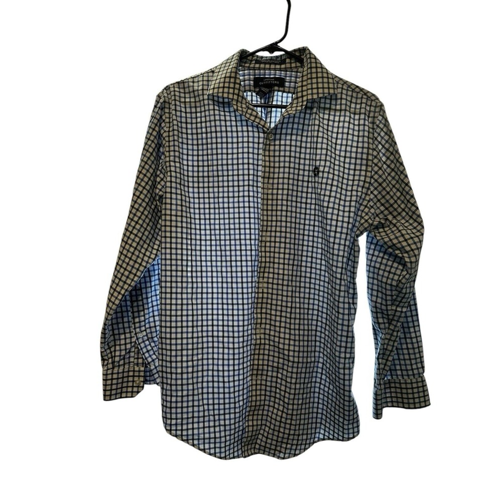 Lands End Outfitters Shirt Mens 15 1/2 X 32 Blue Button Long Sleeve See Desc.